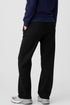 Solid Color Fleece Lined Drawstring Waist Casual Pants